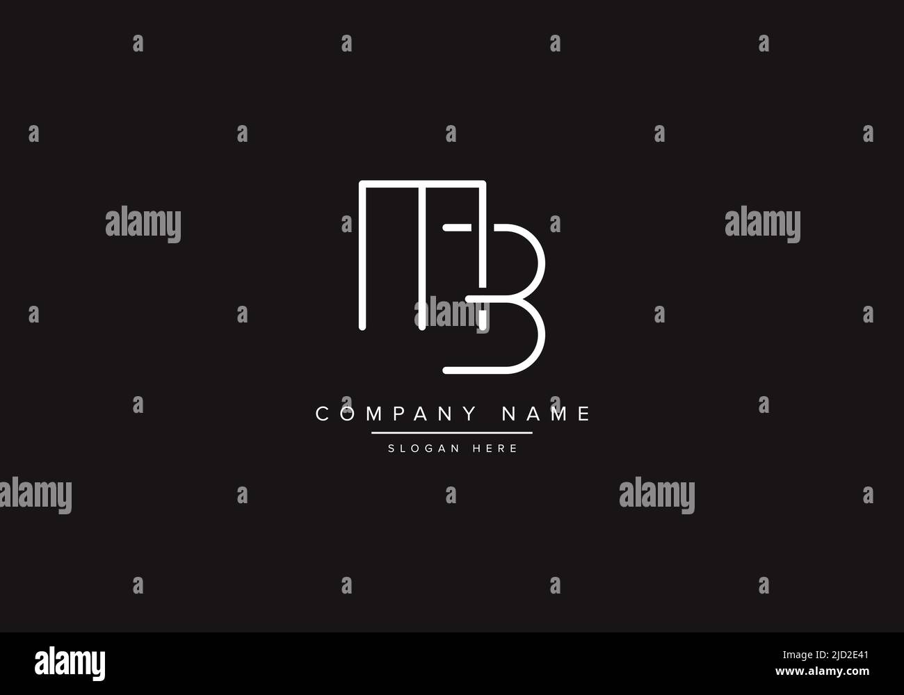 Modello di illustrazione vettoriale del logo MB. Illustrazione Vettoriale