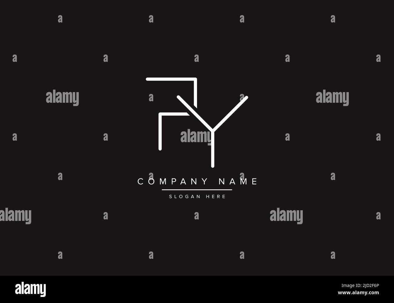 Modello di illustrazione vettoriale del logo PY. Illustrazione Vettoriale