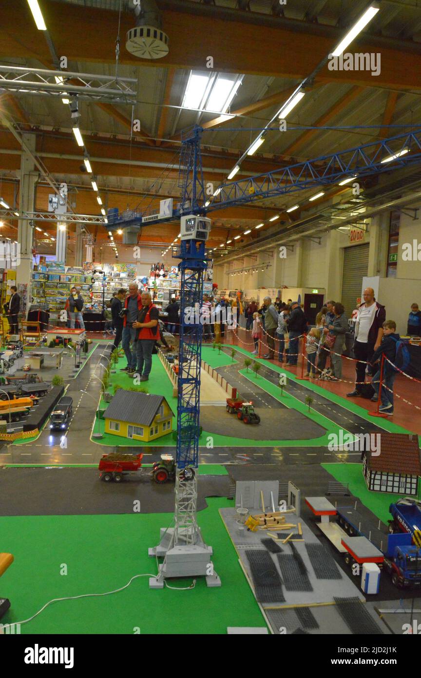 Grande mostra di costruzione modello gru.model a Bad Salzuflen 2022 Foto Stock