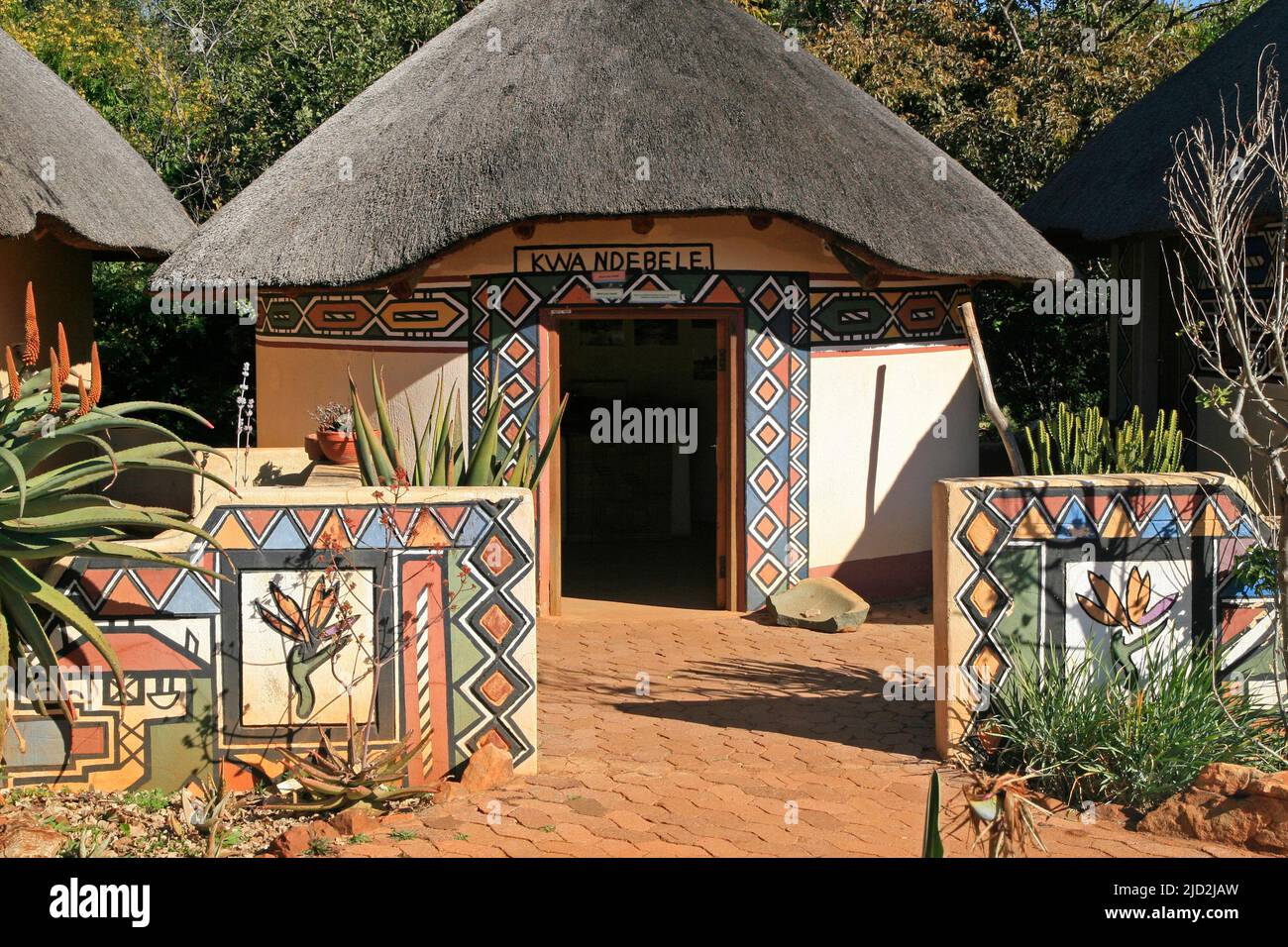 Rifugio Ndebele, Giardino Botanico Nazionale Pretoria, Pretoria/Tshwane, Gauteng, Sudafrica. Foto Stock