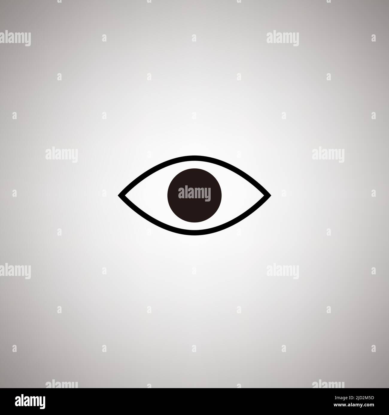 Un occhio umano semplice. Vettore modificabile. Illustrazione Vettoriale