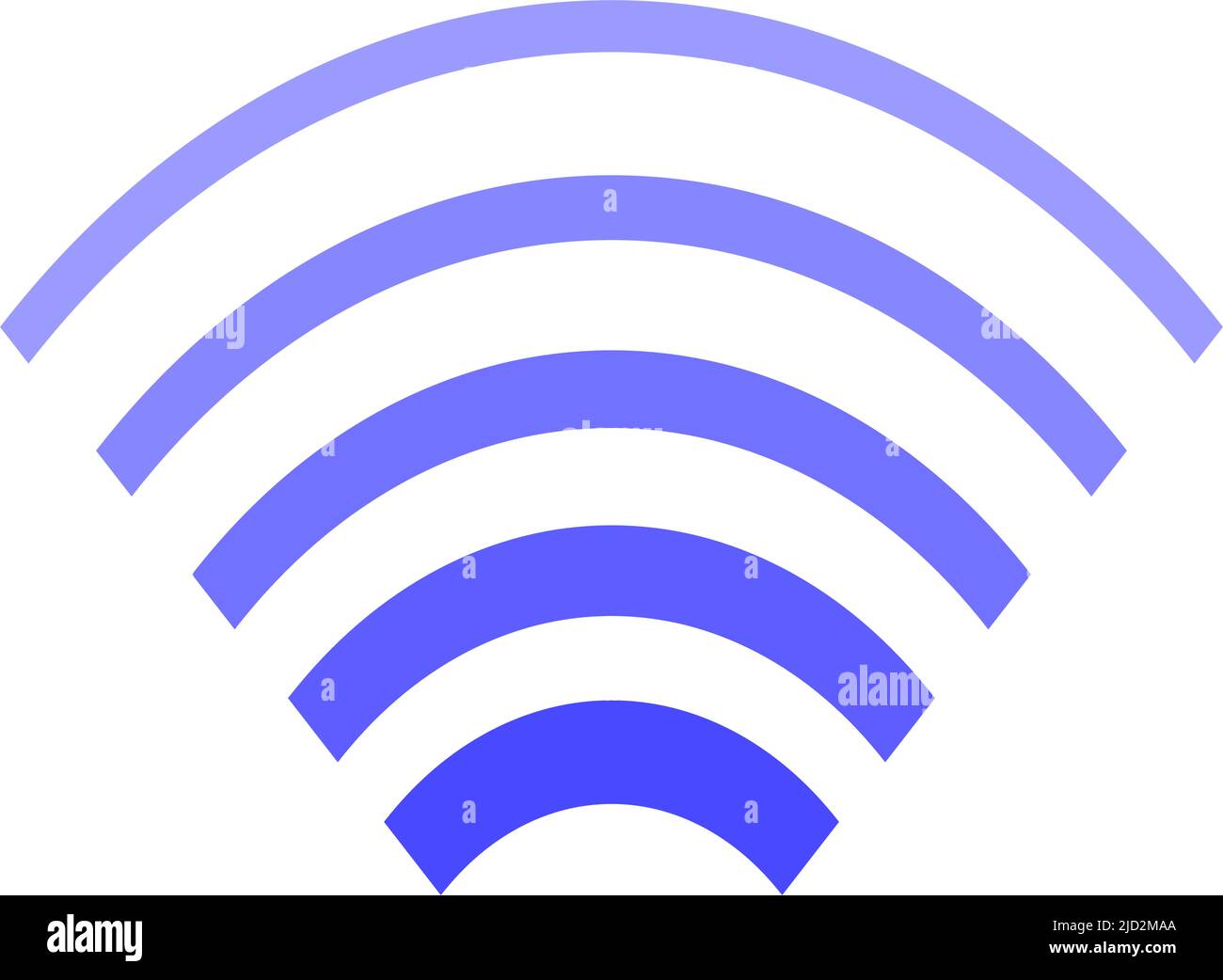Onde sonore blu o onde d'urto. Vettore modificabile. Illustrazione Vettoriale