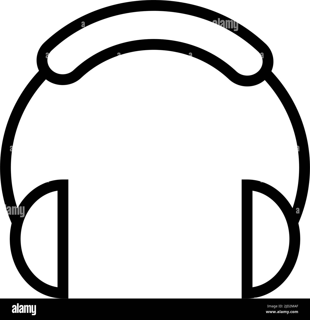 Cuffie semplici. Cuffia. Ascoltare musica. Vettore modificabile. Illustrazione Vettoriale