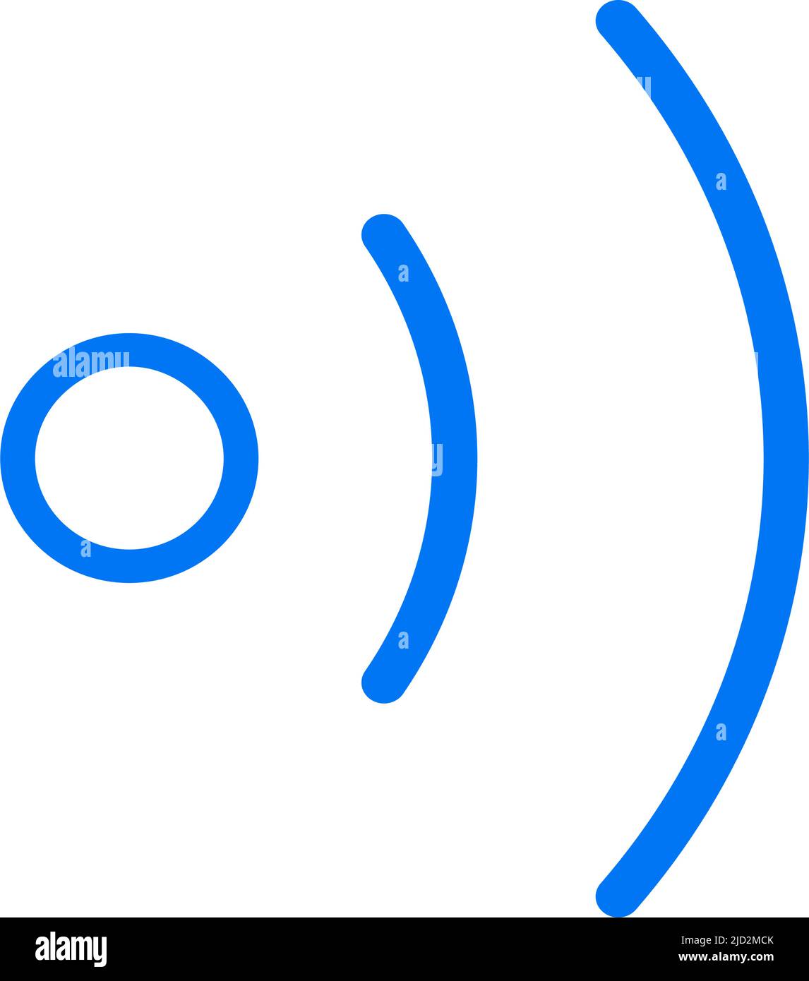 Wi-Fi orizzontale o icona del segnale. Vettore modificabile. Illustrazione Vettoriale