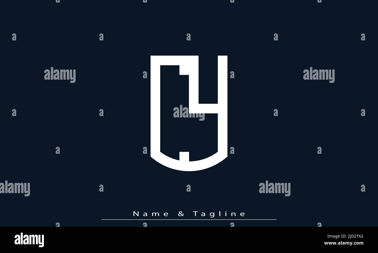 Lettere alfabetiche iniziali logo monogramma CY , YC Illustrazione Vettoriale