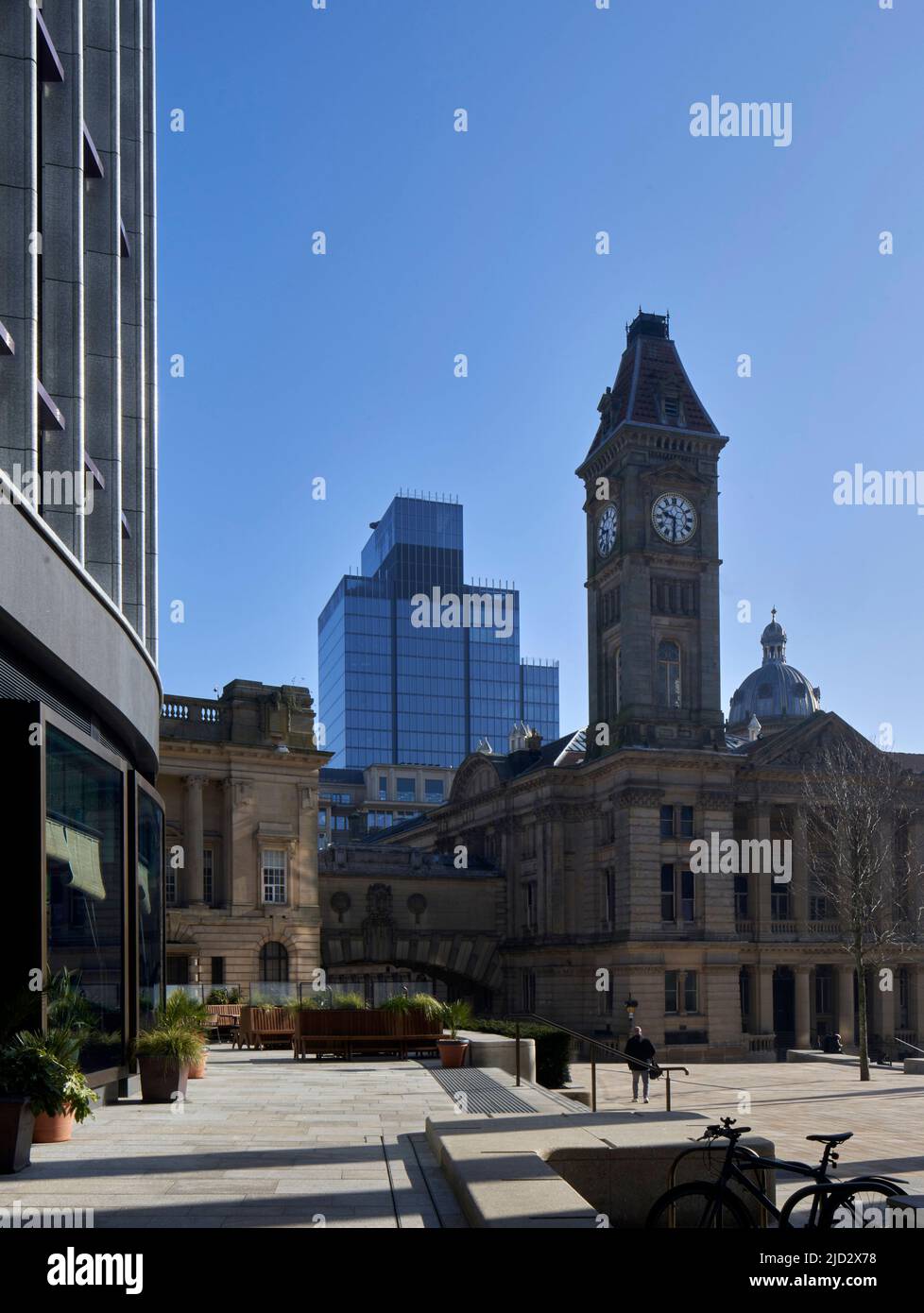 Panoramica da Victoria Square. 103 Colmore Row, Birmingham, Regno Unito. Architetto: Doone Silver Kerr, 2022. Foto Stock
