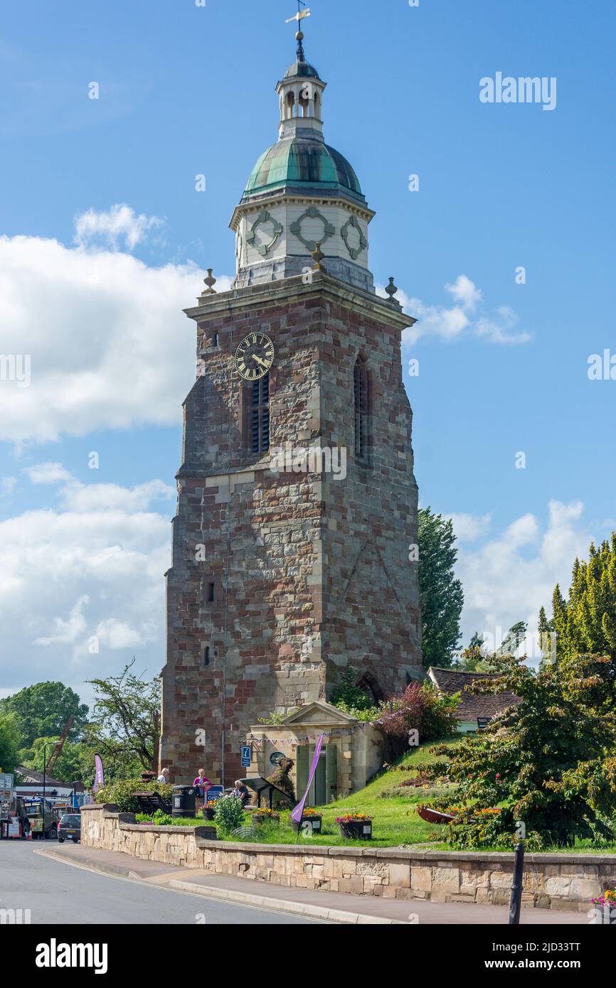 Xiii secolo la torre campanaria (Pepperpot), Church Street, Upton-su-Severn, Worcestershire, England, Regno Unito Foto Stock