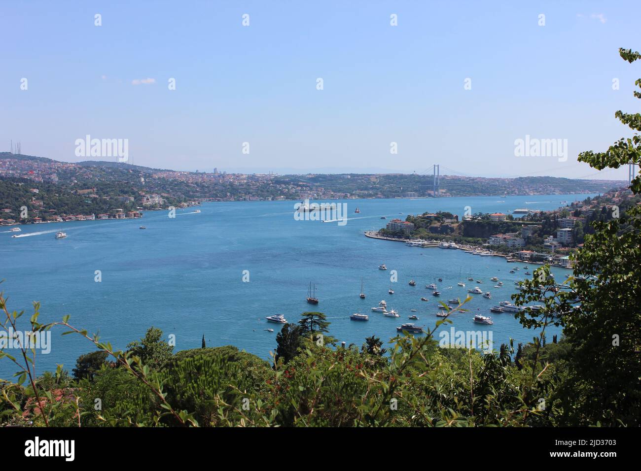 Vista sul Bosforo, Istanbul, Turchia Foto Stock