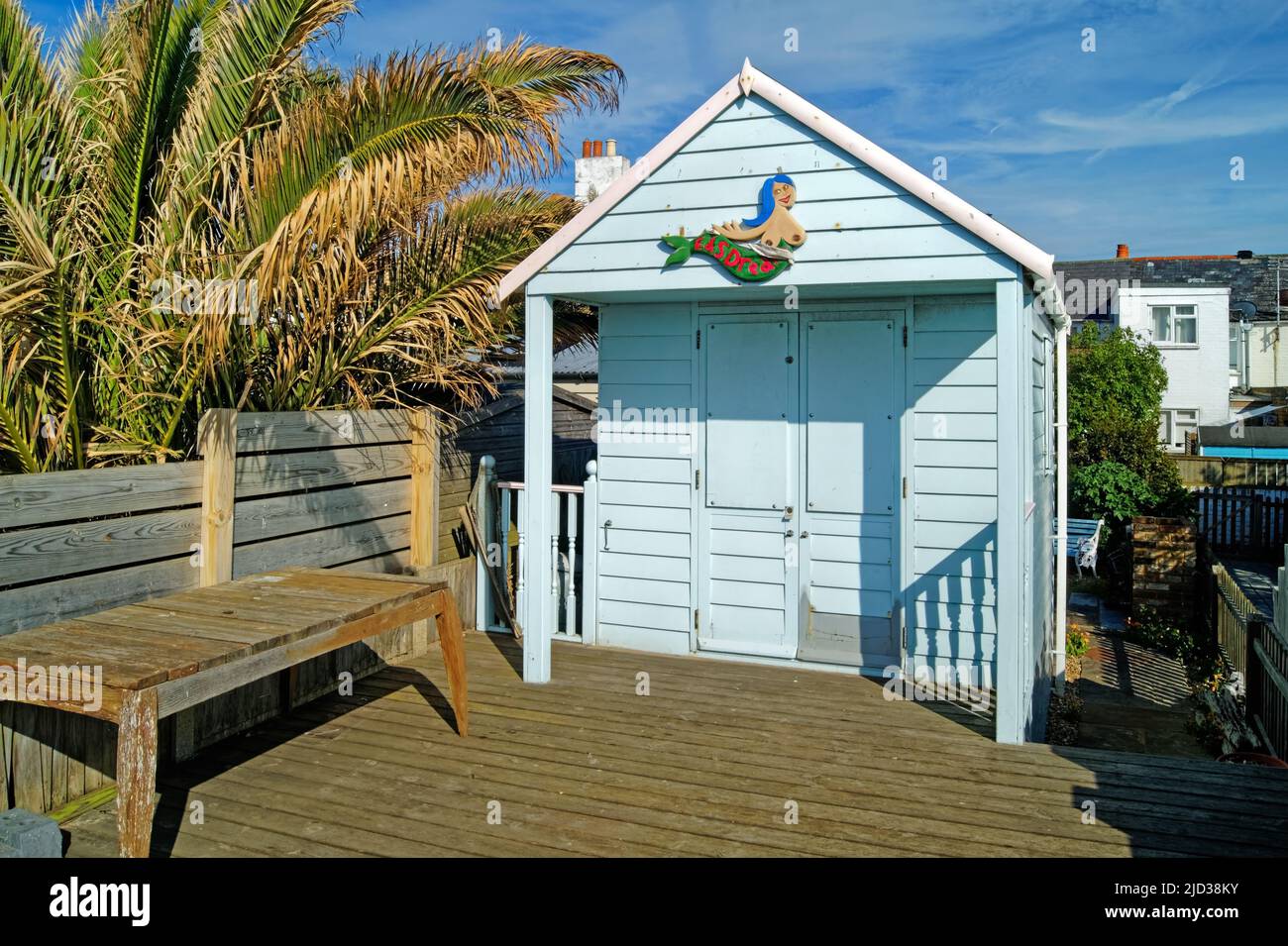 Regno Unito, Kent, Whitstable Beach Hut Foto Stock