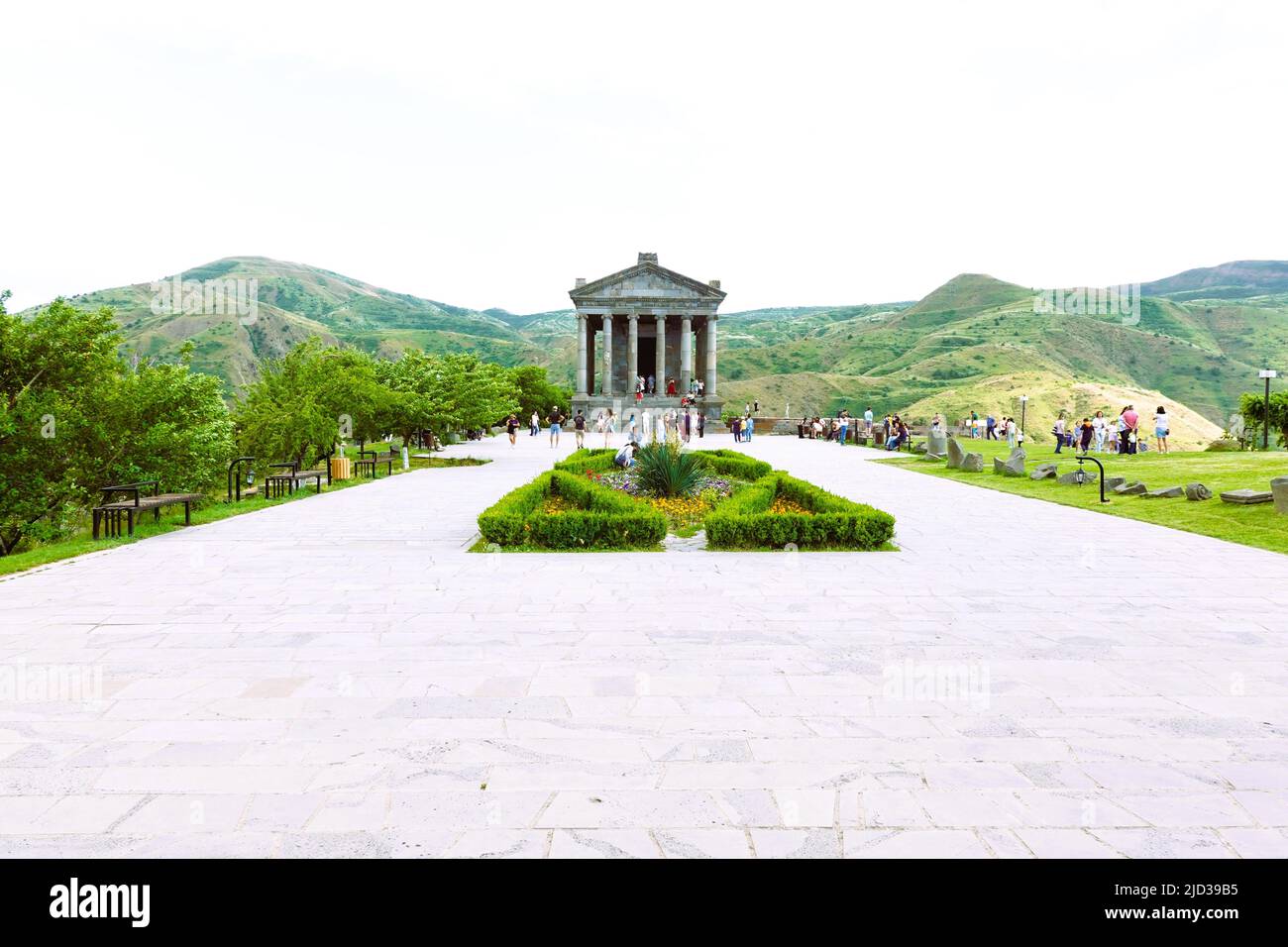 Restaurato tempio pagano, Garni, Armenia Foto Stock
