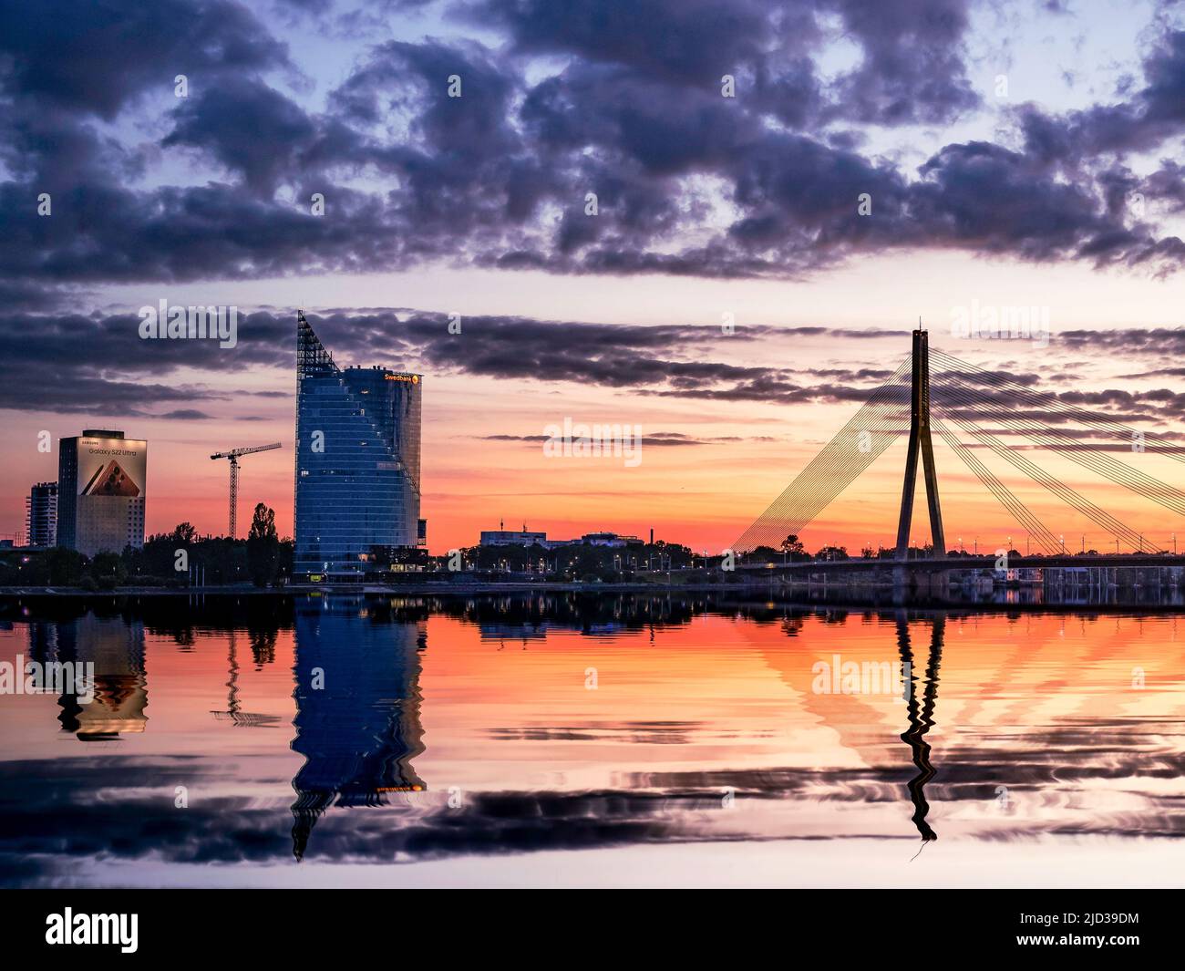 Riga Tramonto Foto Stock