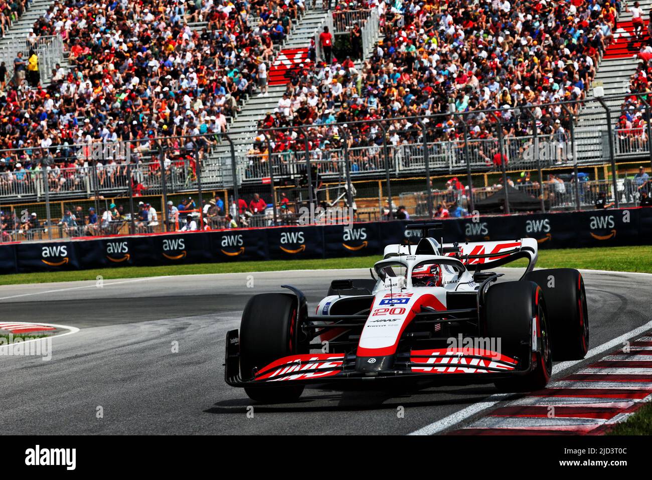 Kevin Magnussen (DEN) Haas VF-22. 17.06.2022. Formula 1 World Championship, Rd 9, Canadian Grand Prix, Montreal, Canada, Giorno della pratica. Il credito fotografico dovrebbe essere: XPB/Press Association Images. Foto Stock