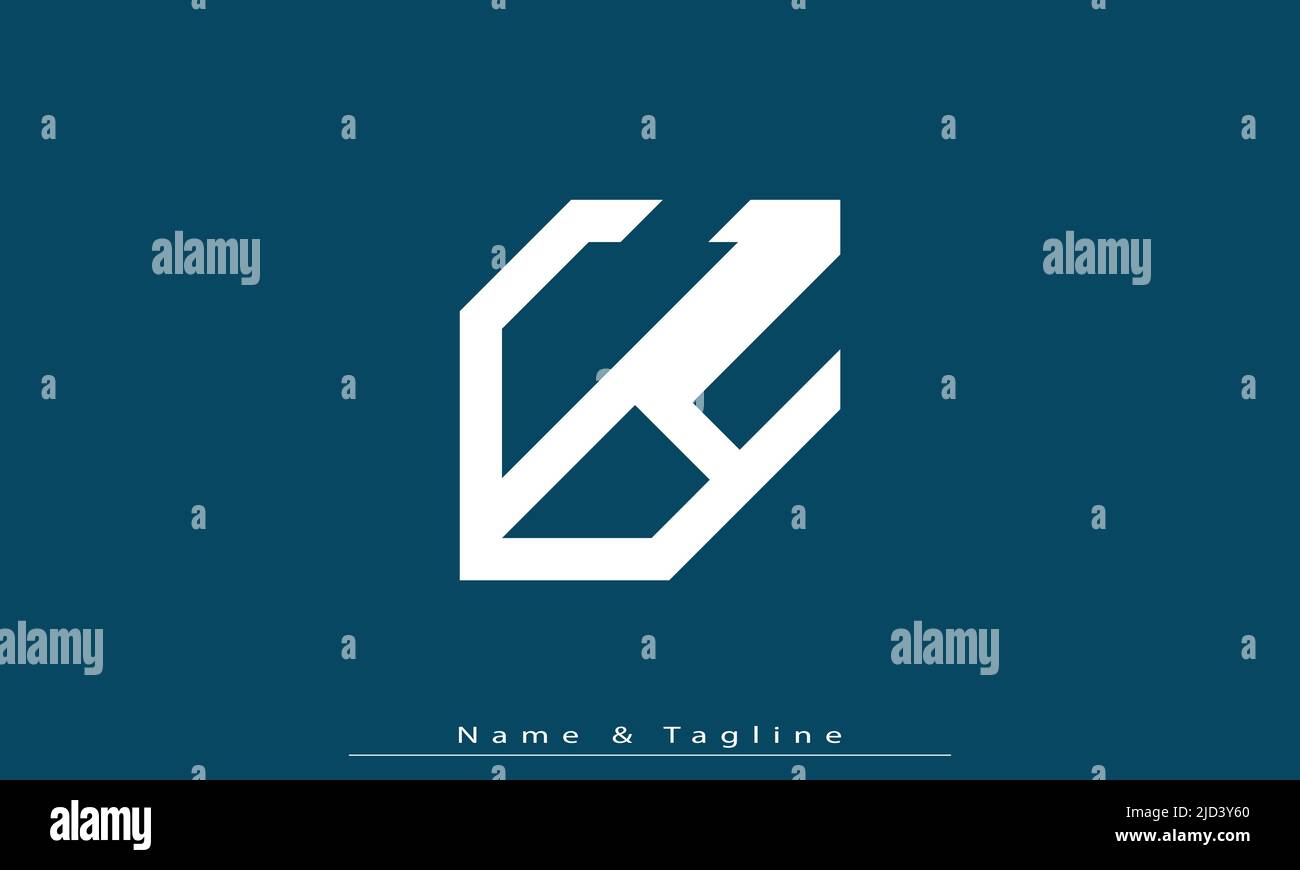 Lettere alfabetiche iniziali logo monogramma CY , YC Illustrazione Vettoriale