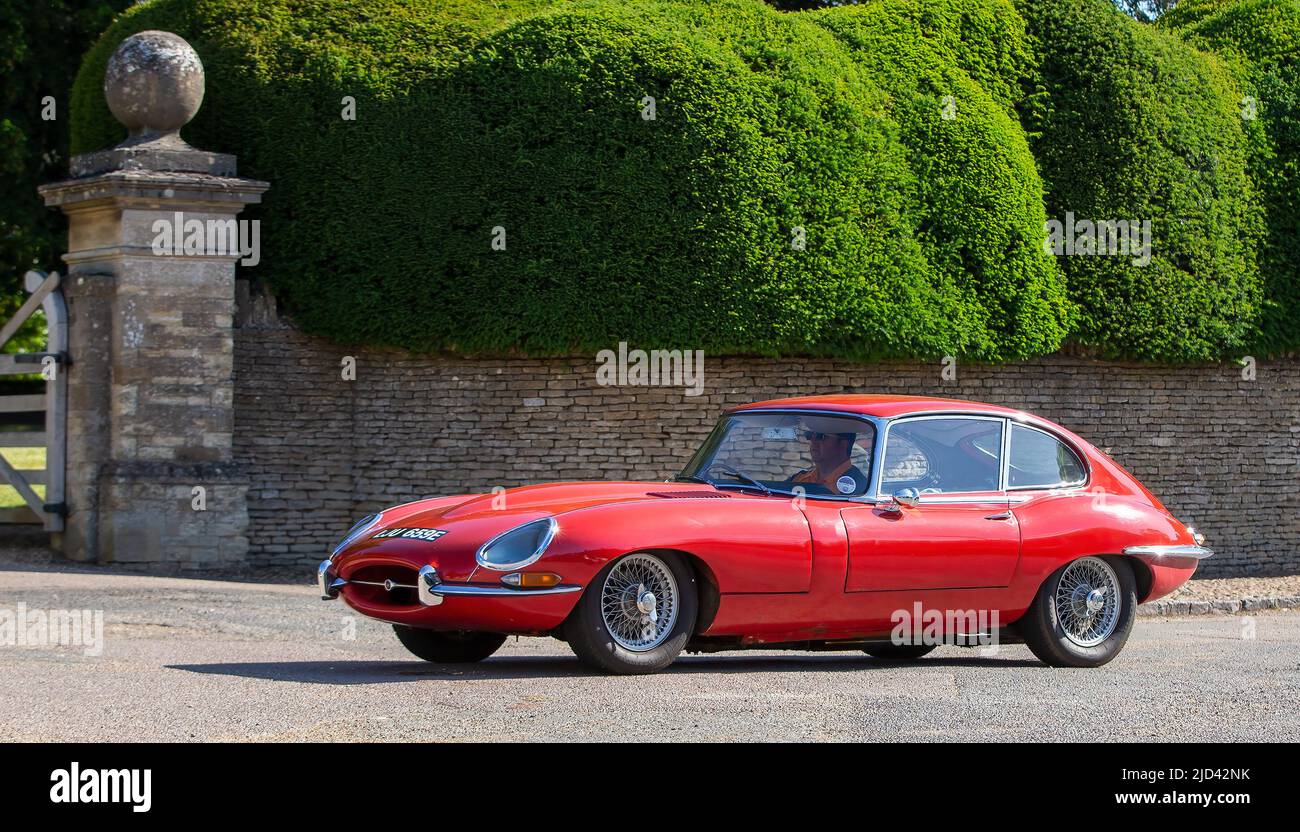 1967 Red e TYPE JAGUAR Foto Stock