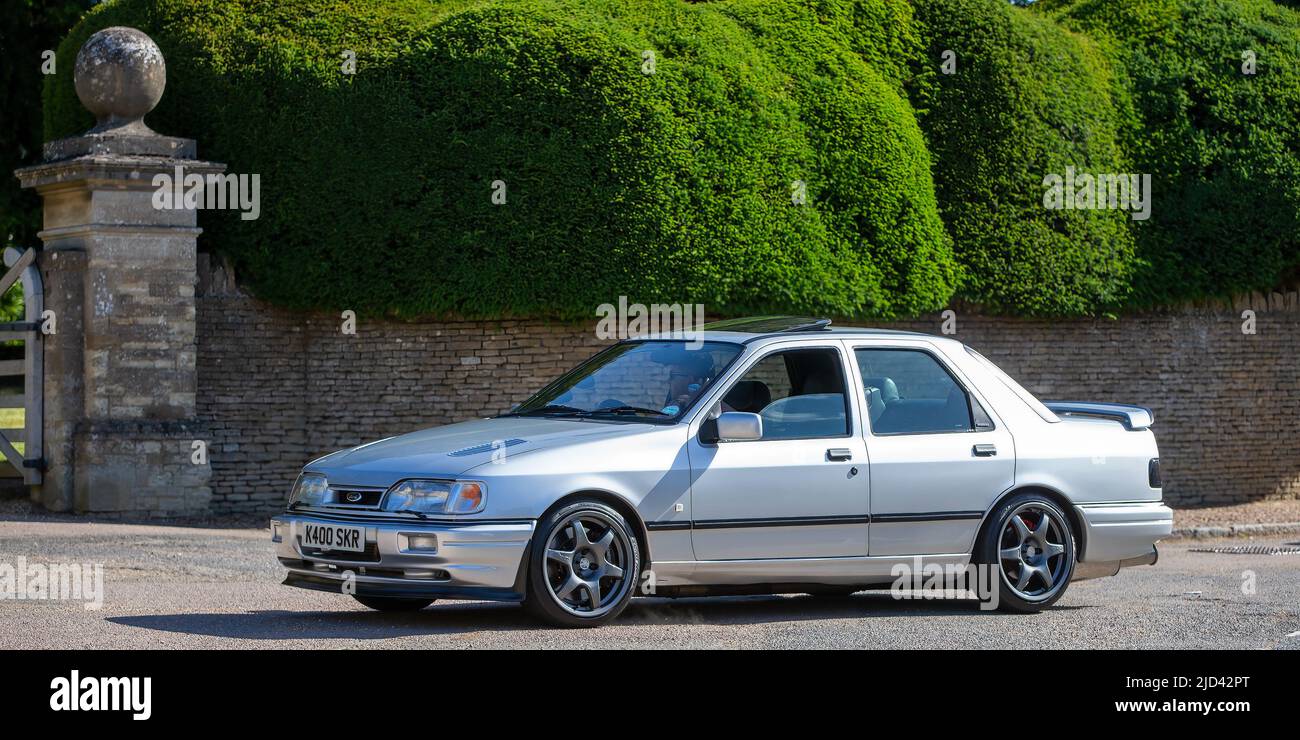 1992 argento Ford Sierra cosworth Foto Stock