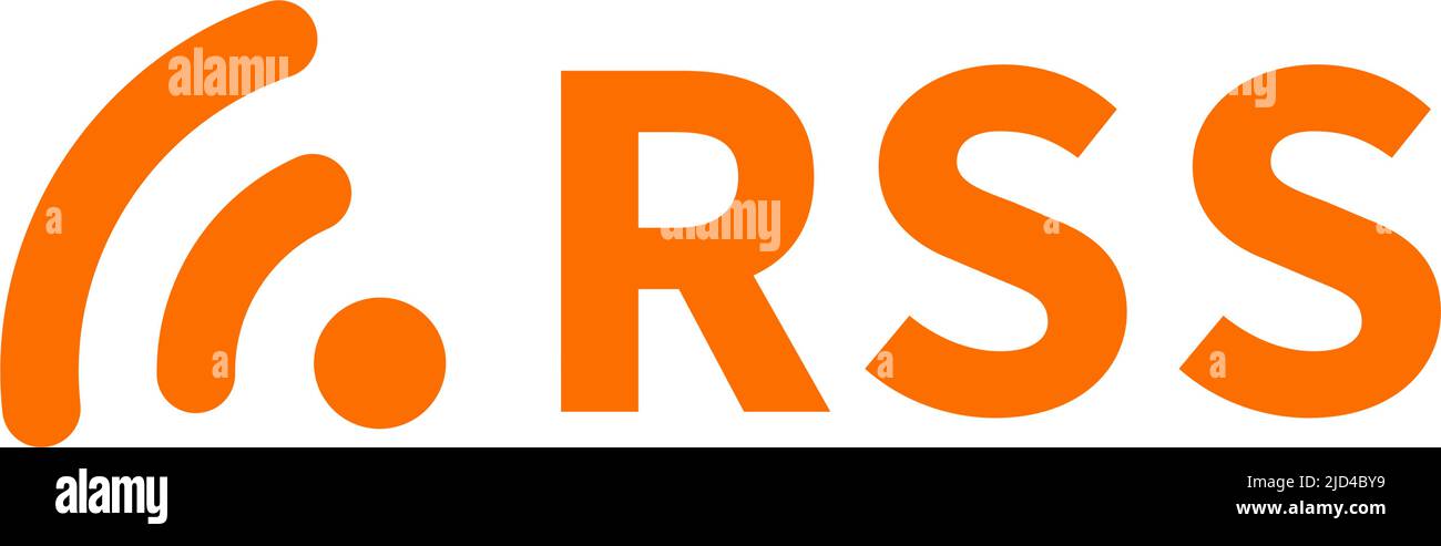 Icona della radio RSS e logo RSS. Feed e notizie. Vettore modificabile. Illustrazione Vettoriale