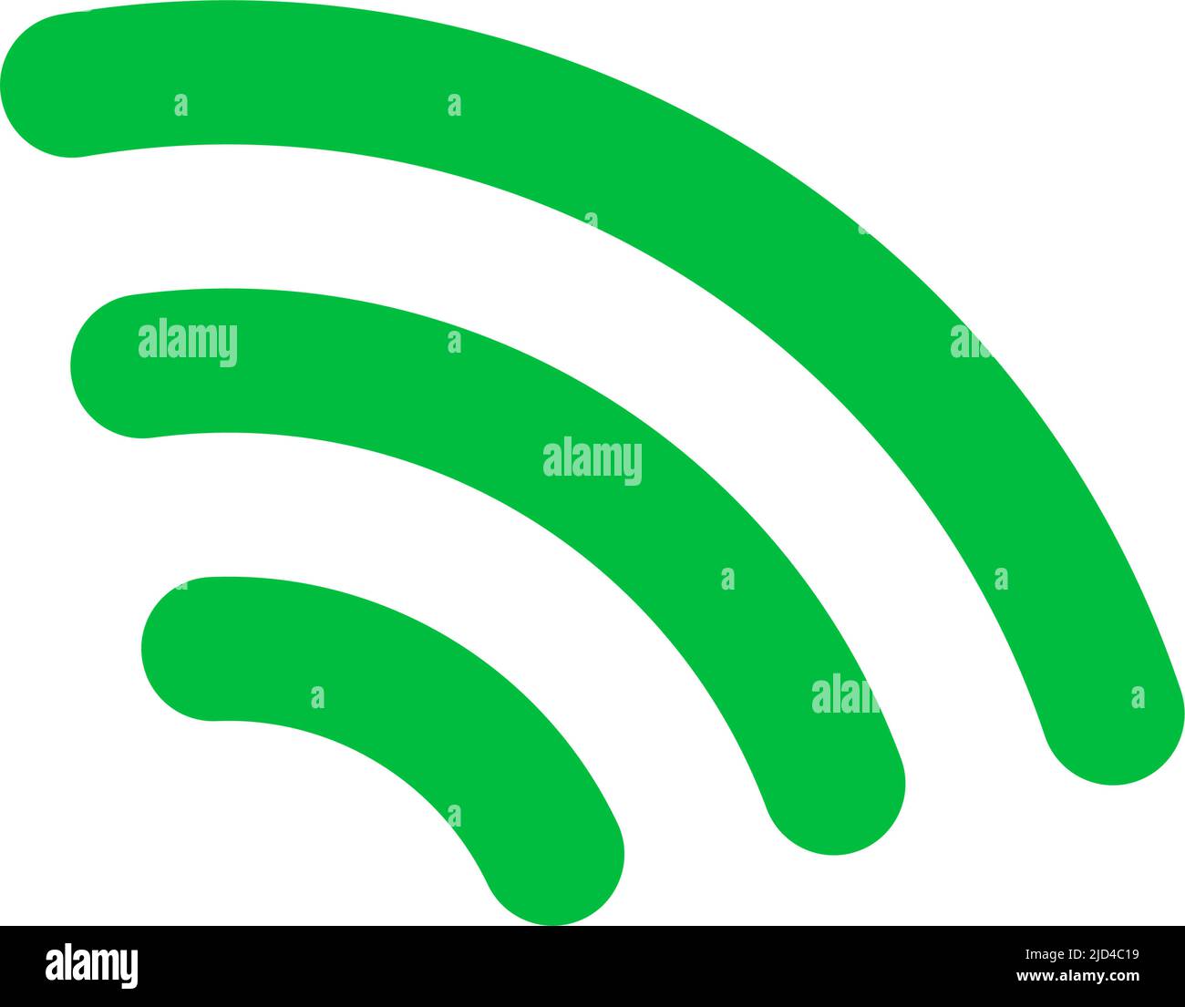 Lunghezze d'onda delle onde radio . Wi-Fi e reti. Vettore modificabile. Illustrazione Vettoriale