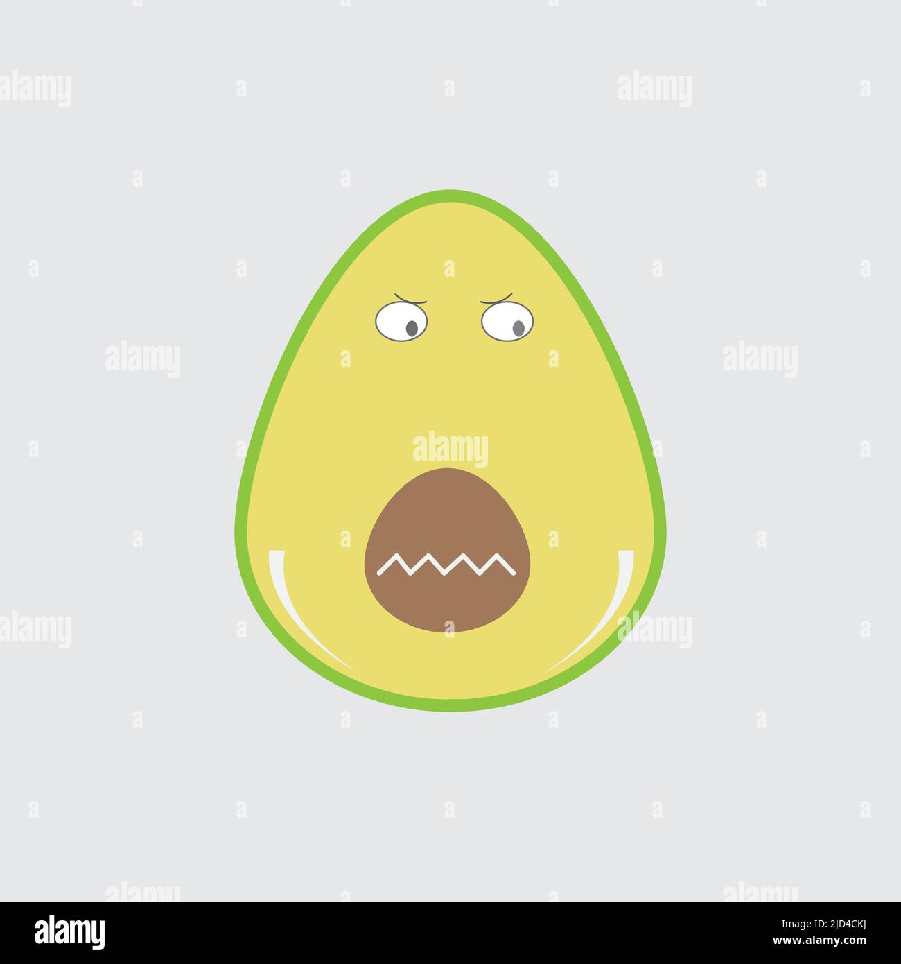 Avocado Cartoon tipo immagine vettoriale Design Illustrazione Vettoriale