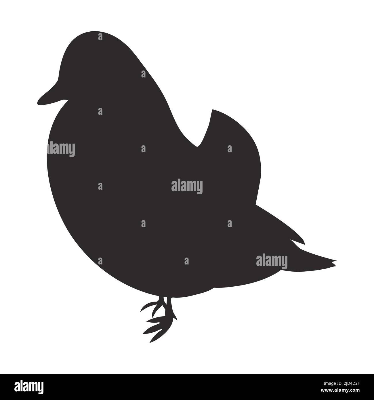 vettore di silhouette d'anatra mandarino isolato dallo sfondo Illustrazione Vettoriale