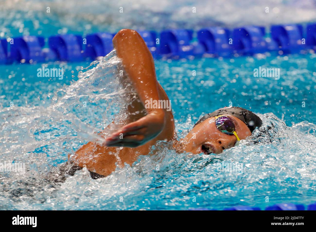 Budapest, Ungheria. 18th giugno 2022. BUDAPEST, UNGHERIA - GIUGNO 18: Waka Kobori del Giappone in competizione al Freestyle femminile del 400m durante i campionati mondiali di acquatica FINA Nuoto alla Duna Arena il 18 Giugno 2022 a Budapest, Ungheria (Foto di Nikola Krstic/Orange Pictures) KNZB House of Sports Credit: Orange Pics BV/Alamy Live News Foto Stock