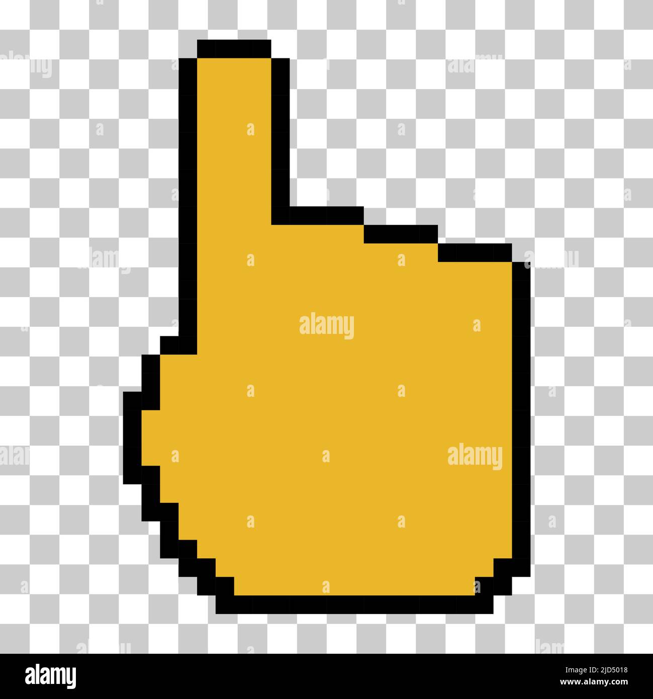 Icona del pixel del cursore del mouse, simbolo del clic Web, illustrazione del vettore del puntatore del computer . Illustrazione Vettoriale