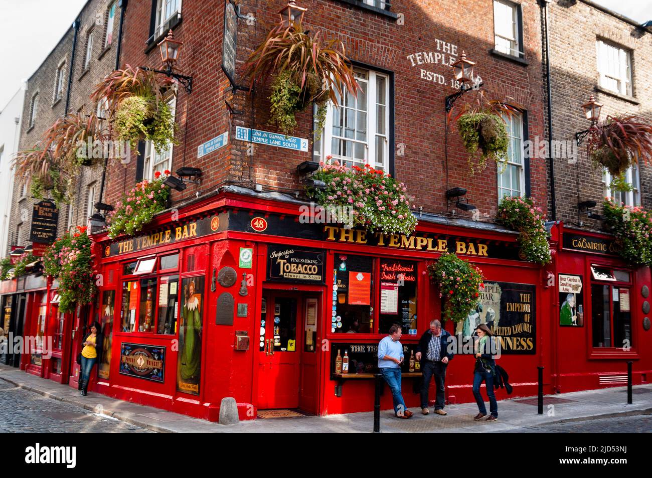 Temple Bar Pub a Dublino, capitale dell'Irlanda. Foto Stock