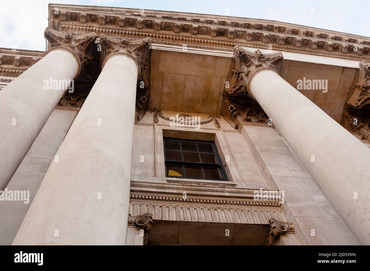 Architettura neoclassica georgiana al municipio di Dublino, Irlanda. Foto Stock