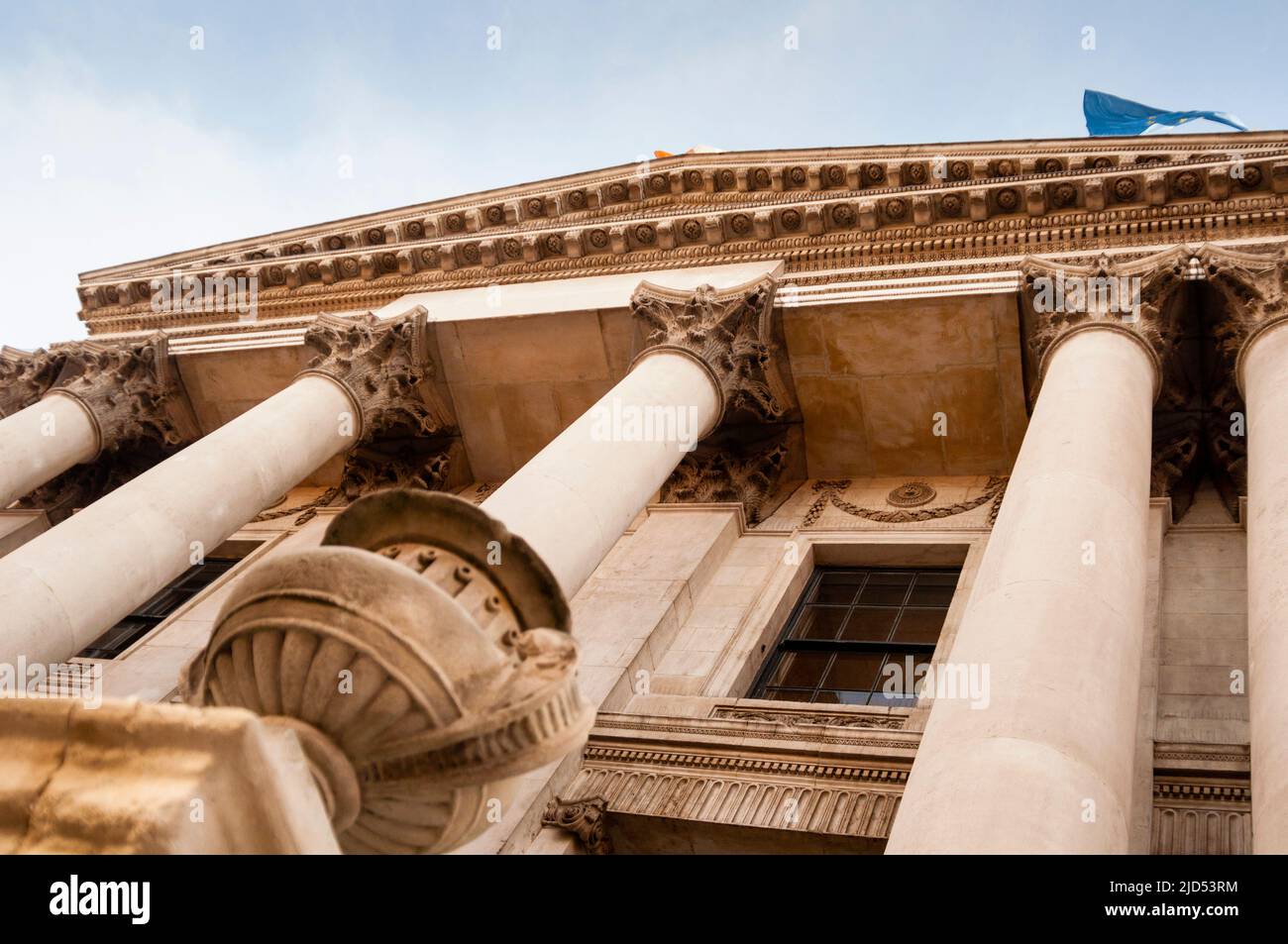 Municipio Georgiano neo-classico di Dublino in Irlanda. Foto Stock