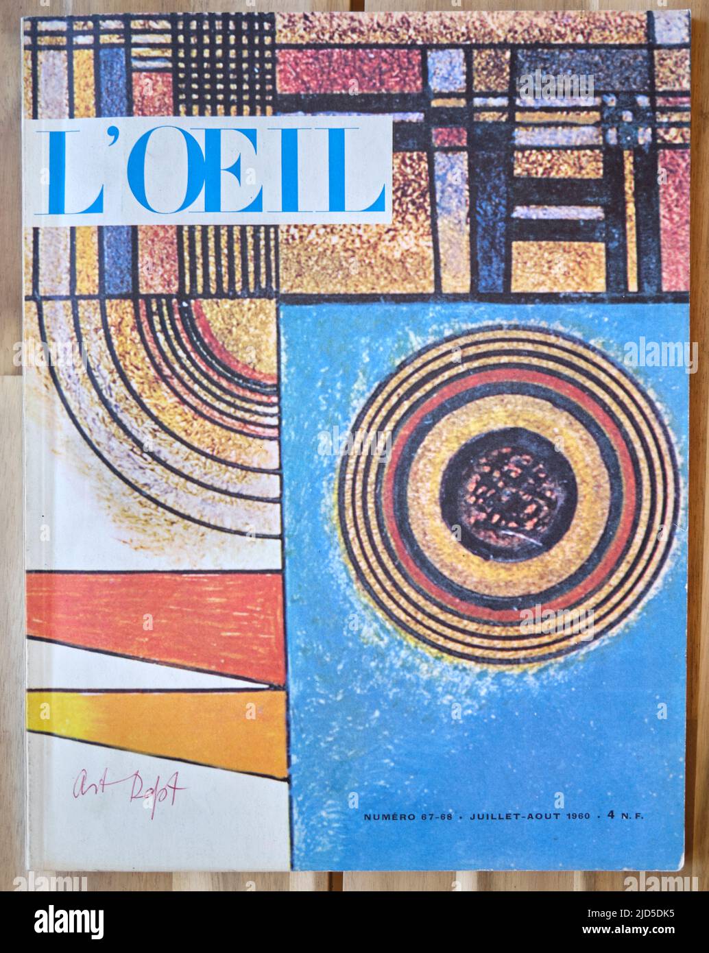 Copertina di una vecchia rivista francese l'Oeil Art del 1950s Foto Stock Copertina di una vecchia rivista francese l'Oeil Art del 1950s Foto Stock