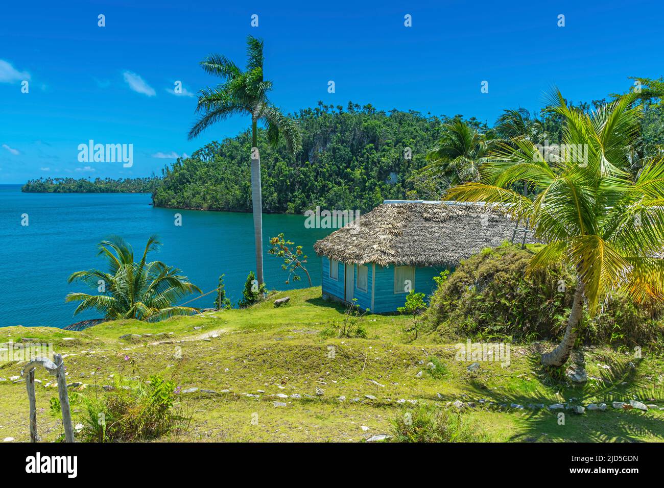 All'ingresso del Parco Nazionale Alejandro de Humboldt a Baracoa, Cuba, un sito patrimonio dell'umanità dell'UNESCO Foto Stock