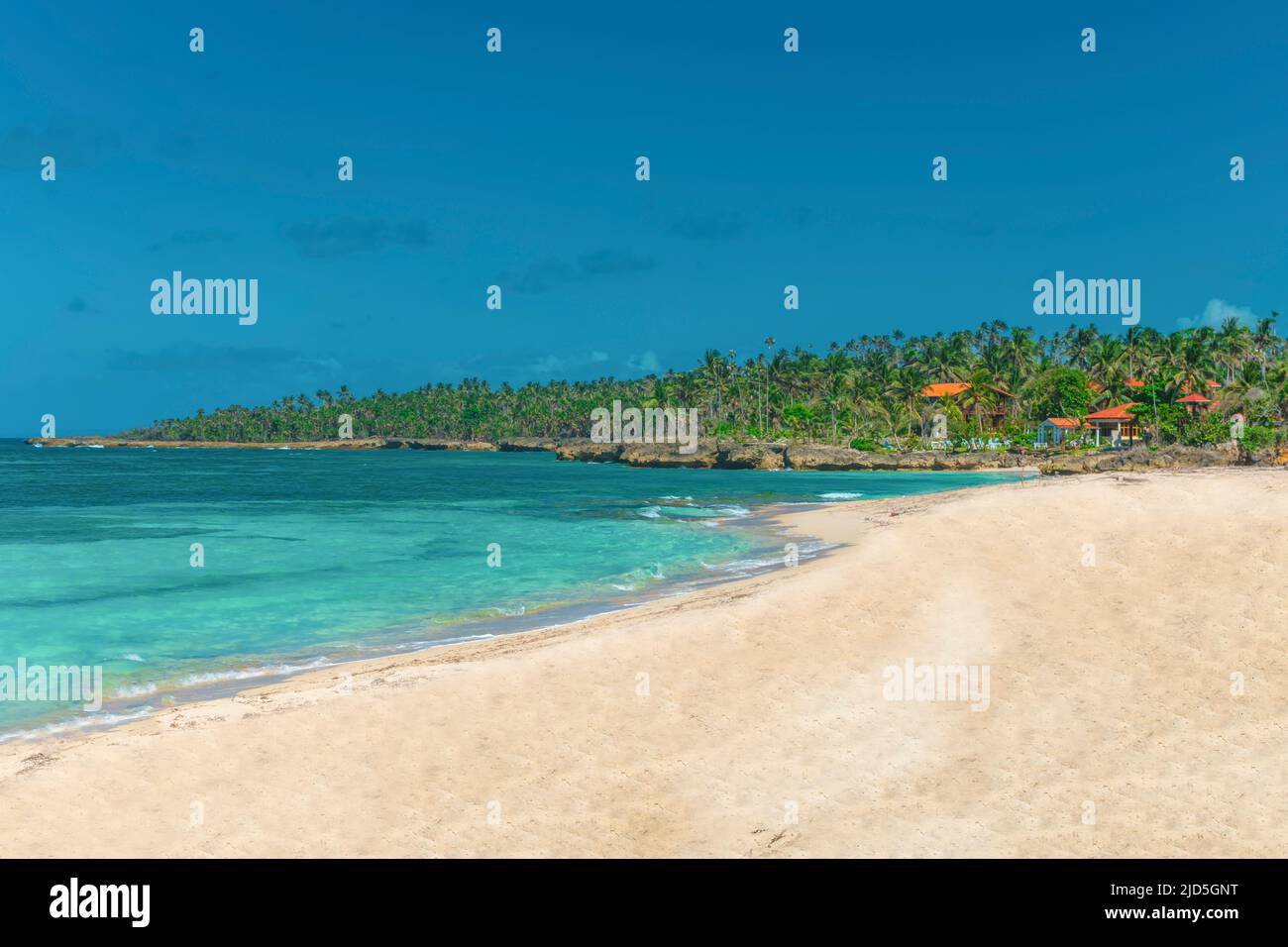 La spiaggia di Maguana vicino a Baracoa, Cuba Foto Stock