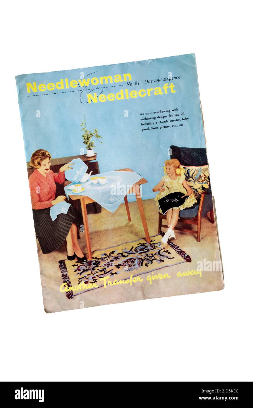 Una copia di aprile 1960 della rivista Needlewoman & Needlecraft. Foto Stock