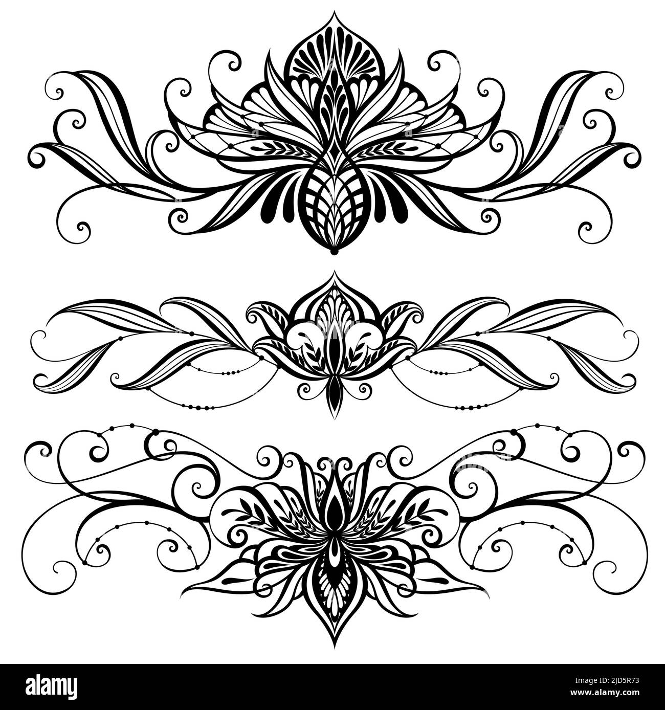 Vettore Lotus. Design per banner yoga, simboli di design. Boho lotus Illustrazione Vettoriale