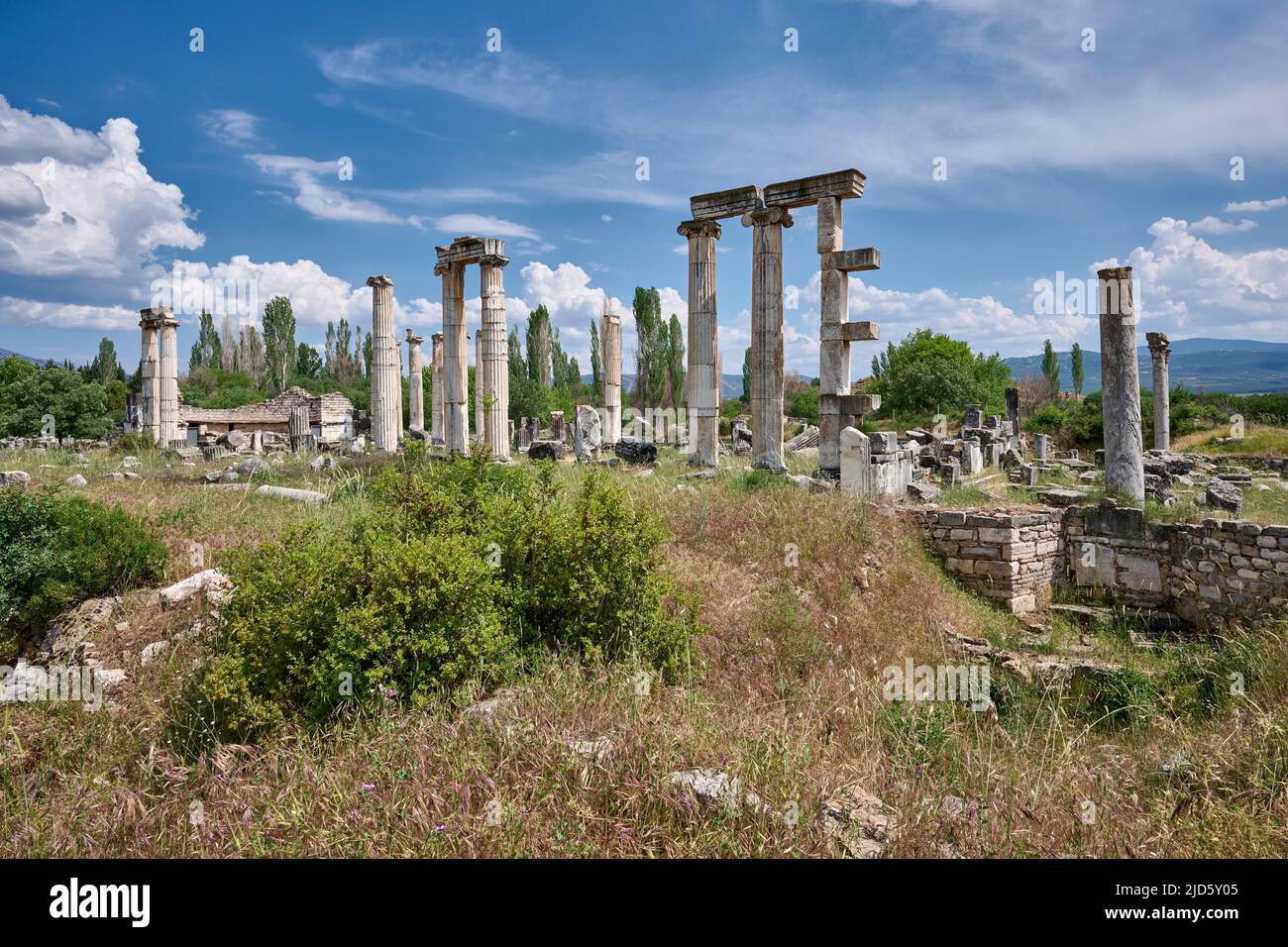 Il Tempio di Afrodite nella Città Antica di Afrodisia, Denizli, Turchia Foto Stock