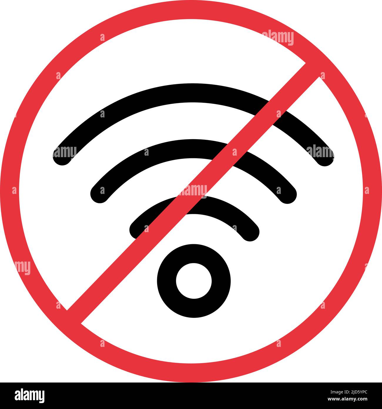 Nessuna connessione Wi-Fi. Vettore modificabile. Illustrazione Vettoriale