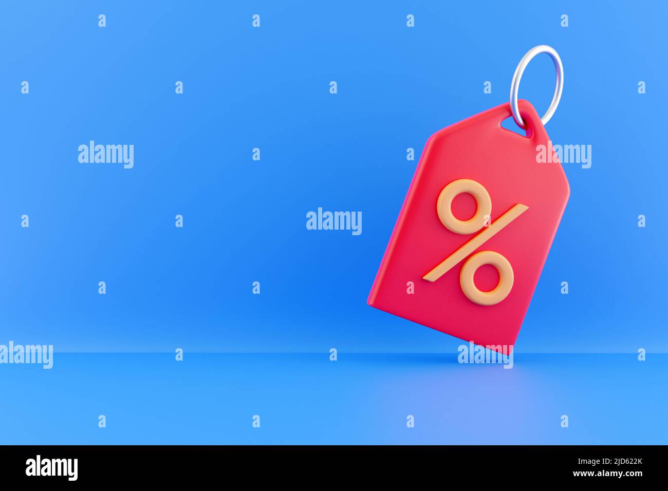 3d rendering rosso prezzo tag per la vendita. 3d rendering rosso prezzo tag per la vendita. 3d rendering etichetta prezzo per l'illustrazione di vendita Foto Stock