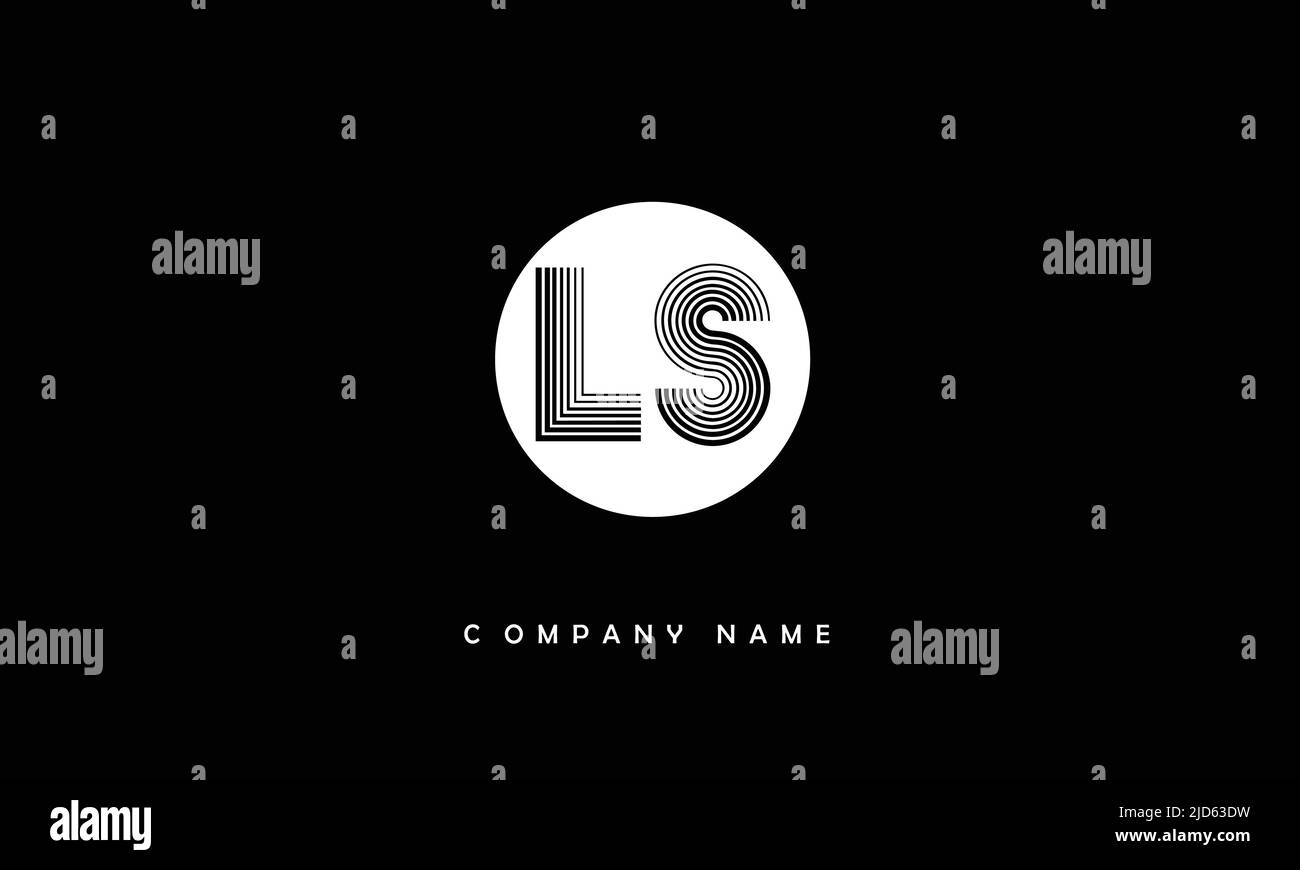LS, SL Alphabets lettere Logo Monogramma Illustrazione Vettoriale