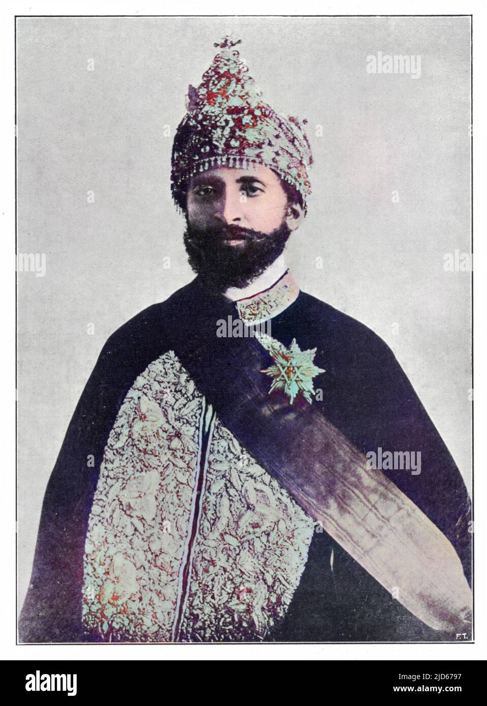 Haile Selassie, imperatore d'Etiopia (1930-74) versione colorizzata di : 10015034 Data: 1930 Foto Stock