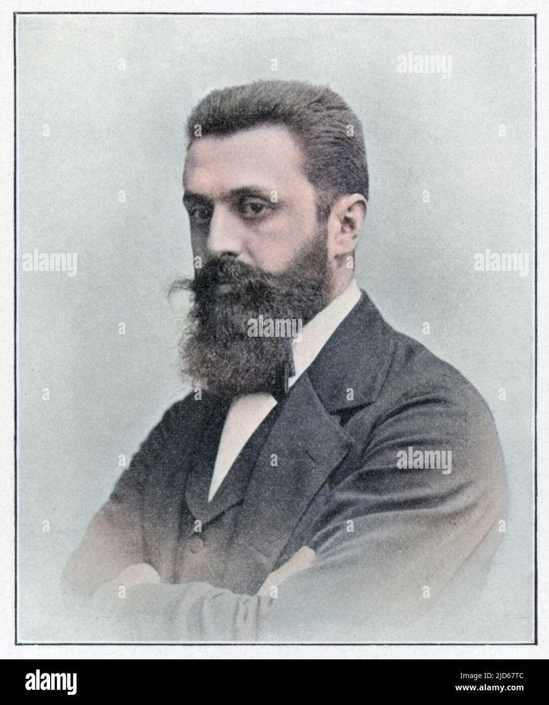 THEODOR HERZL leader sionista ungherese versione colorizzata di : 10035278 Data: 1860 - 1904 Foto Stock