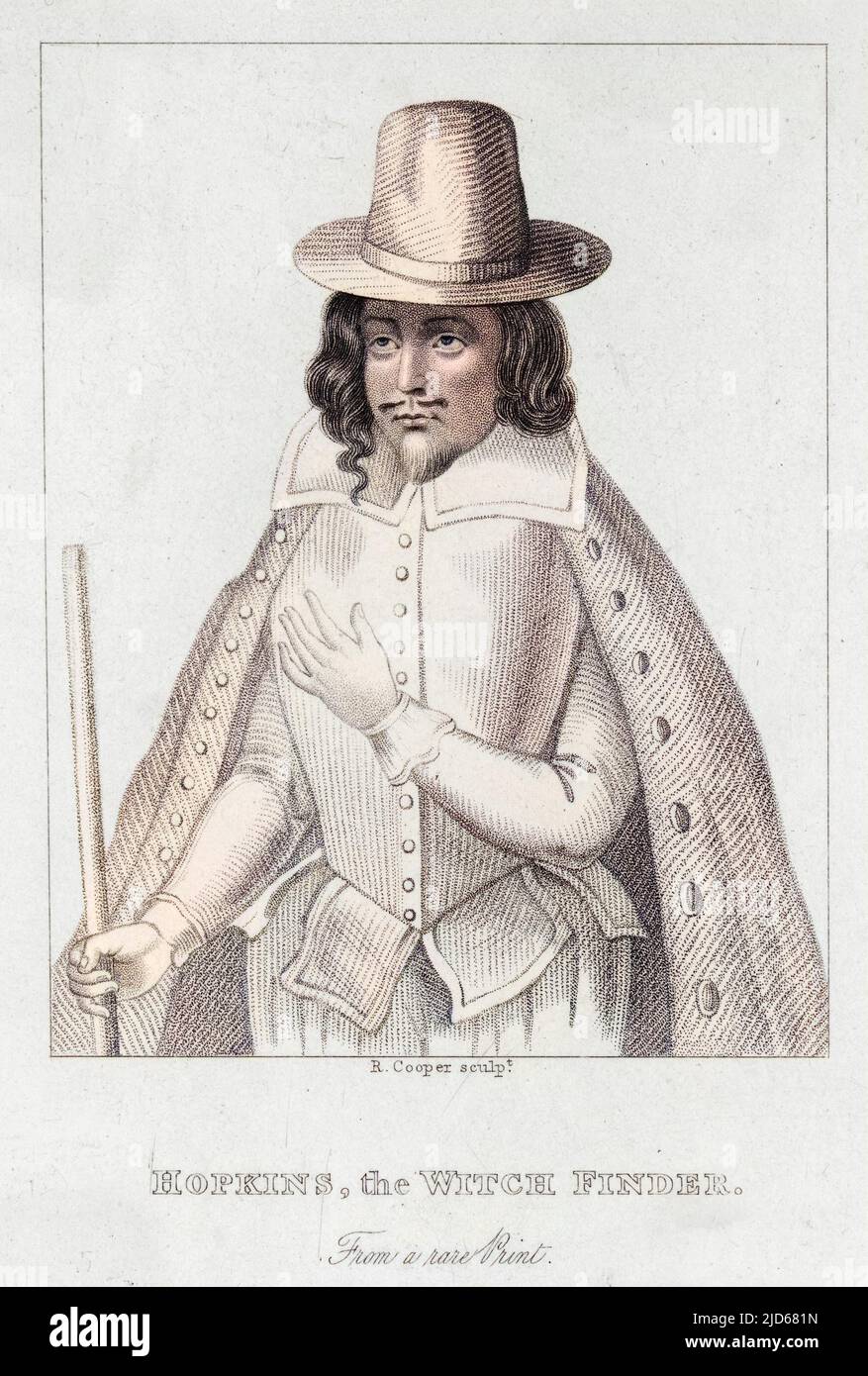 Autonominato 'Witchfinder- Generale' in East Anglia, responsabile di molte false accuse di stregoneria. Versione colorata di : 10048280 Data: ? - 1647 Foto Stock