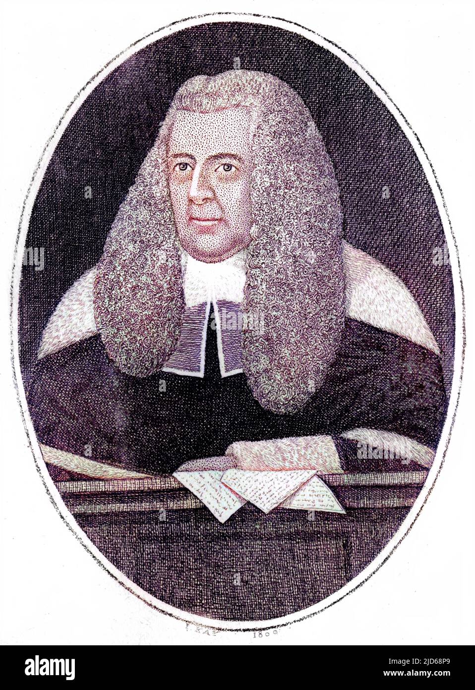 NASH GROSE giudice scozzese, raffigurato presidente in tribunale. Versione colorata di : 10160035 Data: 1740 - 1814 Foto Stock
