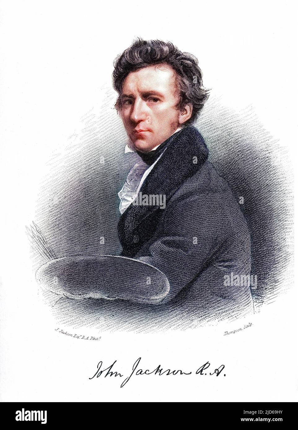 JOHN JACKSON (1778 - 1831), artista con il suo autografo. Versione colorata di : 10161666 Foto Stock