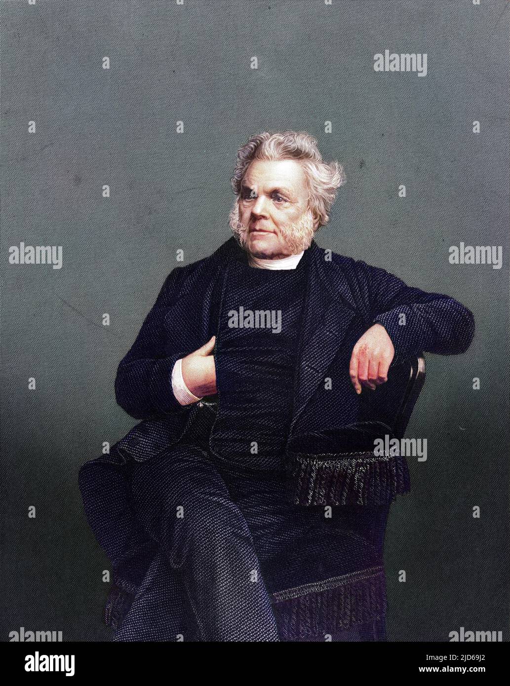 JOHN ANGELL JAMES (1785 - 1859), churchman non conformista a Birmingham. Versione colorata di : 10161701 Foto Stock