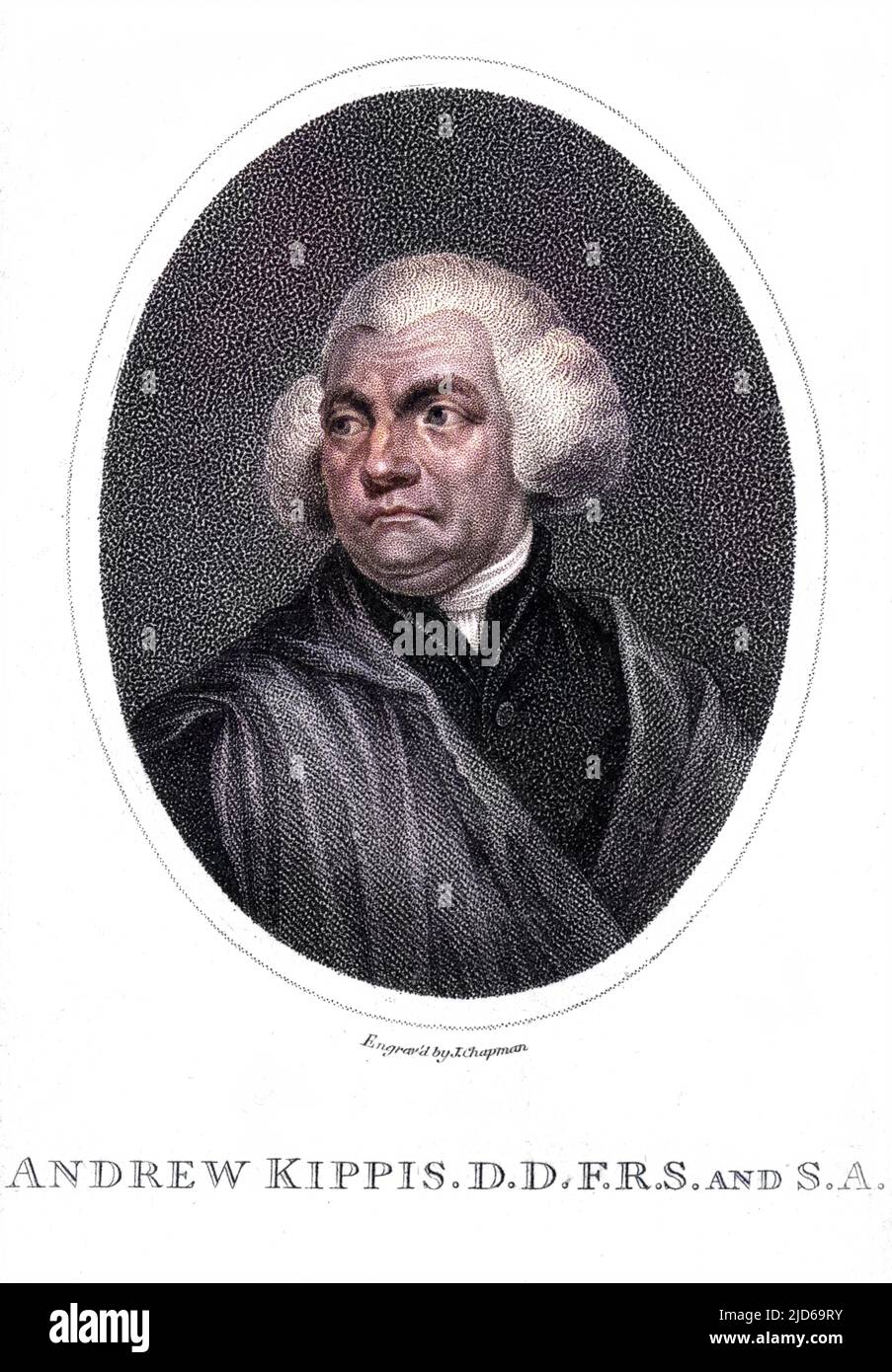 ANDREW KIPPIS non conformista churchman e scrittore Colorizzato versione di : 10162238 Data: 1725 - 1795 Foto Stock