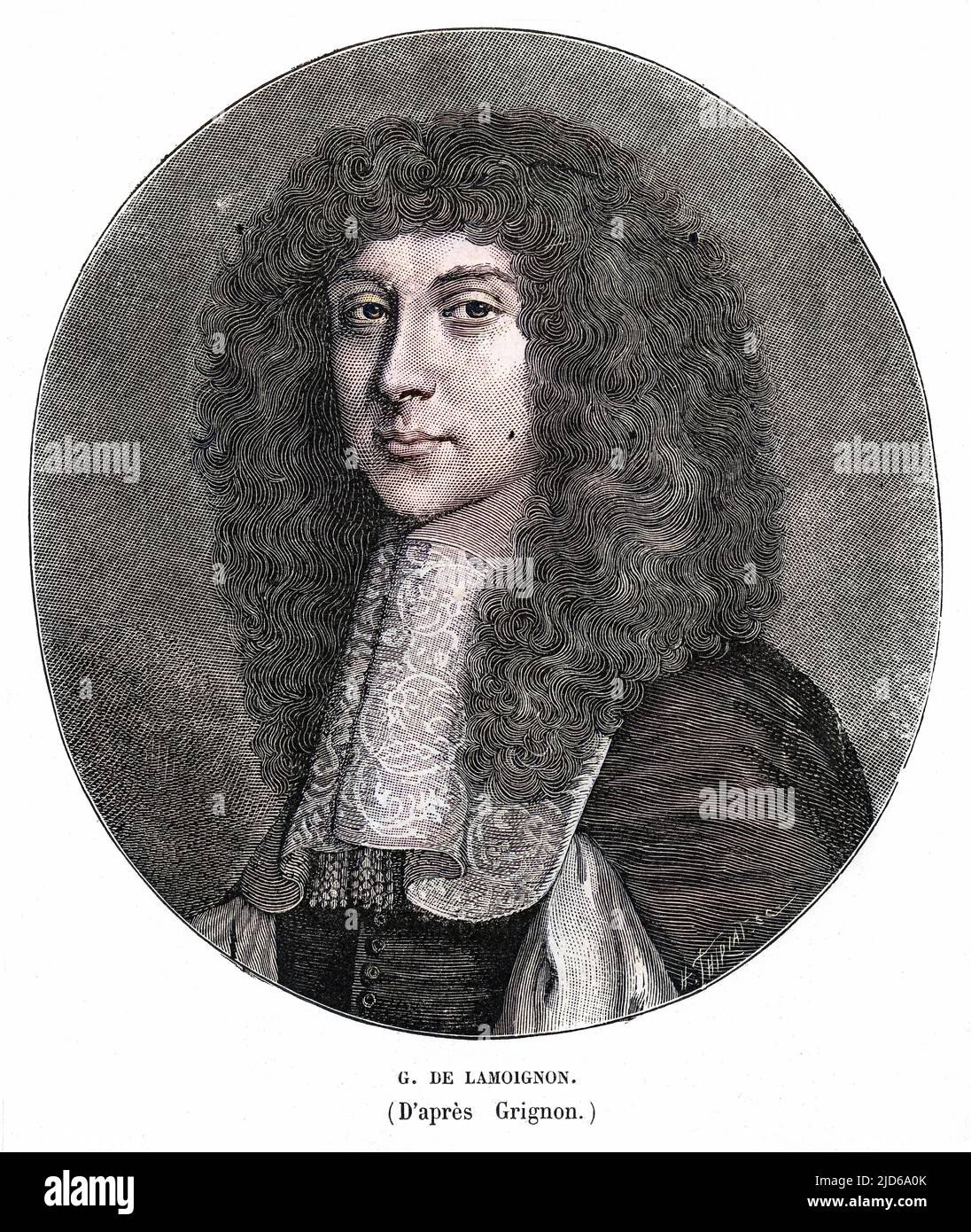 GUILLAUME DE LAMOIGNON uomo di stato francese versione colorizzata di : 10162629 Data: 1617 - 1677 Foto Stock GUILLAUME DE LAMOIGNON uomo di stato francese versione colorizzata di : 10162629 Data: 1617 - 1677 Foto Stock
