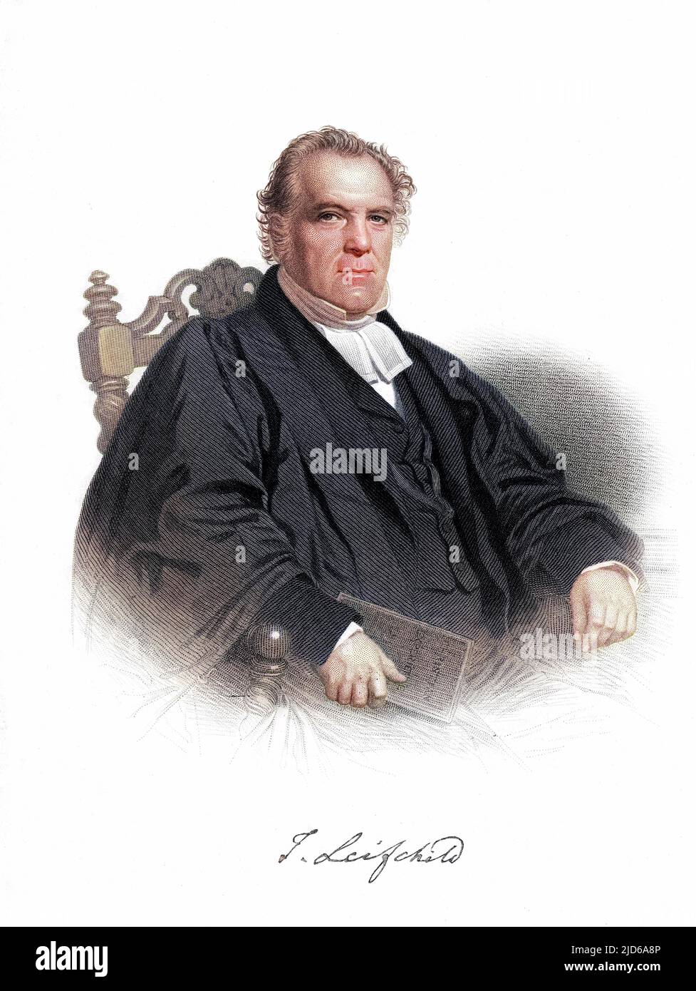 JOHN LEIFCHILD uomo di chiesa indipendente, ministro a Craven Chapel, Bayswater, Londra Colorizzato versione di : 10163012 Data: 1780 - 1862 Foto Stock