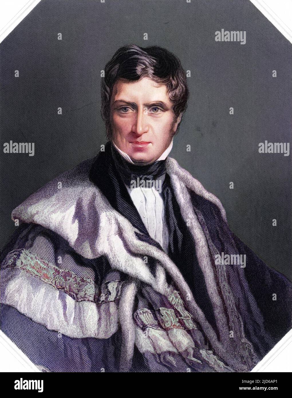 JOHN SINGLETON COPLEY, primo barone LYNDHURST statesman, signore cancelliere nelle sue vesti. Versione colorata di : 10163883 Data: 1772 - 1863 Foto Stock