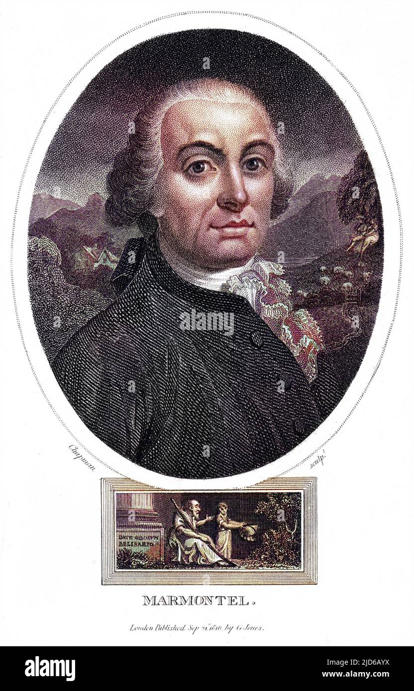 JEAN FRANCOIS MARMONTEL scrittore francese Colorizzato versione di : 10164526 Data: 1773 - 1799 Foto Stock