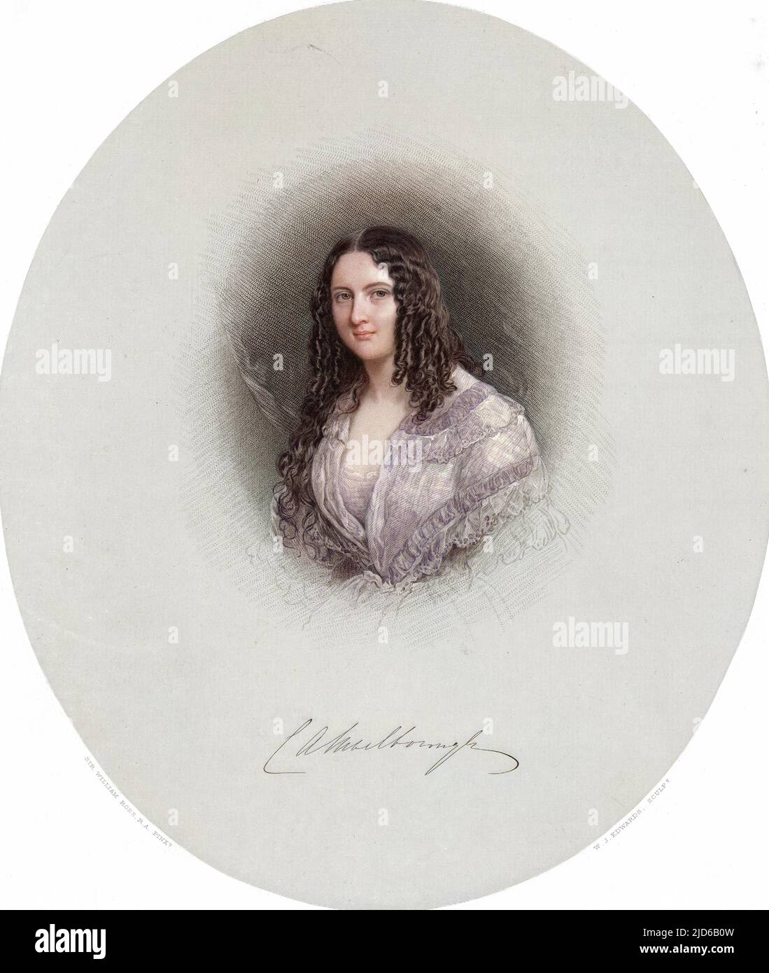 CHARLOTTE AUGUSTA, duchessa di MARLBOROUGH (Nee Flower) seconda moglie di George Spencer Churchill, sesto duca. Versione colorata di : 10164510 Data: ? - 1850 Foto Stock