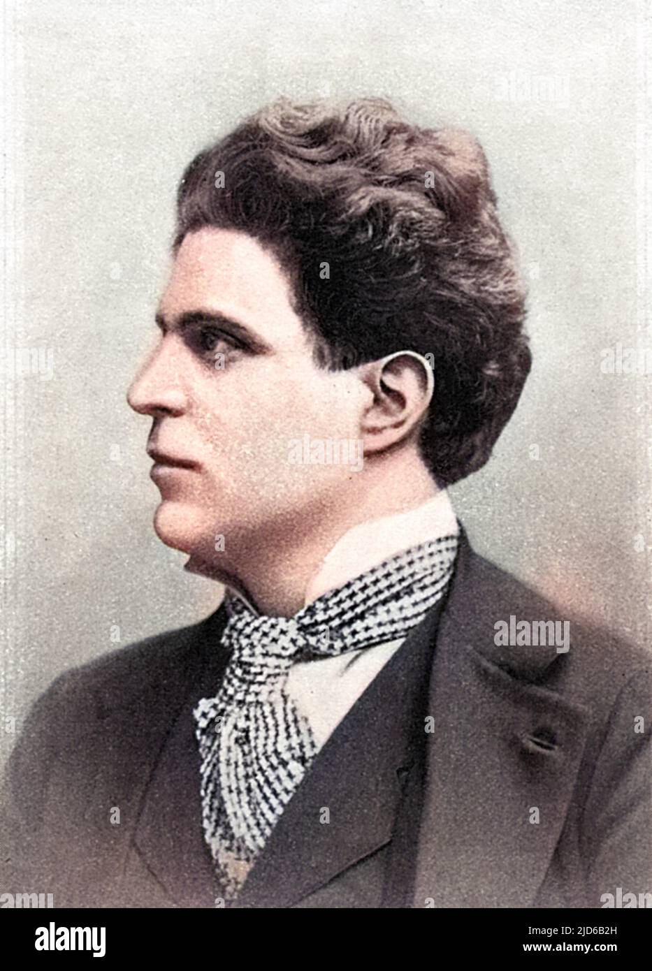PIETRO MASCAGNI musicista italiano, compositore di Cavalleria rusticana, l'amico Fritz e molte altre opere. Versione colorata di : 10164622 Data: 1863 - 1945 Foto Stock